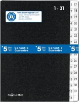 Pagna 24321-04 Előrendező 1-31 karton számozott nyitott  fekete kép