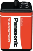 Panasonic 4R25R Red zinc rugós csatlakozós 6v cink-mangán tartóselem kép