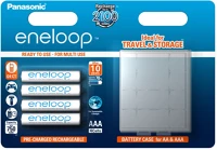 Panasonic BK-4MCCEC/4BE AAA 750MAH NI-MH Eneloop bk-4mccec/4be aaa 750mah ni-mh akkumulátor + tok kép