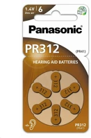 Panasonic PR-312(41)/6LB 1.4v pr312l/6lb cink-levegő hallókészülék elem (6db / csomag) kép