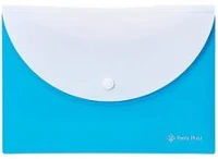 Panta plast COR_INP0410008803 Irattartó tasak, a5, pp, patentos, két zsebes, neon kék kép