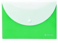 Panta plast COR_INP0410008804 Irattartó tasak, a5, pp, patentos, két zsebes, neon zöld kép