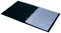 Panta plast COR_INP361112F Névjegytartó, 400 db-os, gyűrűs, fekete kép
