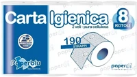 Paperdi ID8S190F8 Toalettpapír 2 rétegű kistekercses 100%cellulóz 190 lap/19,95 m/tekercs 8 tekercs/csomag paperblu carta igienica_ kép