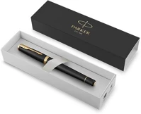 Parker 1931593 töltőtoll, arany színű klip, matt fekete színű tolltest, parker