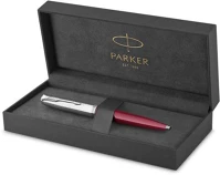 Parker 2123498 golyóstoll, 0,7 mm rotációs, ezüst színű klip, piros tolltest, parker kép