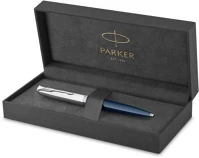 Parker 2123503 golyóstoll, 0,7 mm rotációs, ezüst színű klip, kék tolltest, parker kép