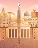 Parker COR_ICPJRE golyóstoll, 0,7 mm, ezüst színű klip, mintás tolltest, parker, 