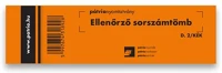 Pátria D2 100 Nyomtatvány ellenőrző sorszámtömb  d2 100 lapos 146x40 mm vegyes kép