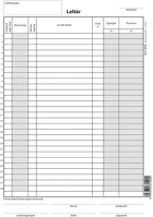 Pátria LELTÁRFELVÉTELI ÍV Leltárfelvételi ív szabadlap a/4 álló kép