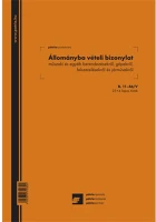 Pátria PATB_11-46_V Állománybavételi bizonylat műszaki és egyéb berendezésekről 25x4 kép