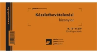 Pátria PATB_12-112_V Készletbevételezési bizonylat 2 tételes 25x4 lapos tömb 203x102 mm kép
