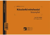 Pátria PATB_12-114_V Készletkivételezési bizonylat 8 tételes 25x4 lapos tömb a/5 fekvő kép