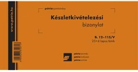 Pátria PATB_12-115_V Készletkivételezési bizonylat 2 tételes 25x4 lapos tömb 203x102 mm kép