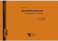 Pátria PATB_12-137_V Készletkivételezési bizonylat 10 tételes 25x4 lapos tömb 245x170 mm kép