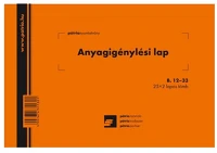 Pátria PATB_12-33 Anyagigénylési lap 8 tételes 25x2 lapos tömb a/5 fekvő kép