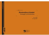 Pátria PATB_13-135 Elszámolásra kiadott összegek nyilvántartása 100 lapos tömb a/4 fekvő kép