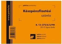 Pátria PATB_13-372_6_3_PM Készpénzfizetési számla 50x3 lapos tömb a/6 fekvő 2 áfás kép