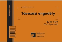 Pátria PATB_18-11_V Távozási engedély 50x2 lapos tömb 105x70 mm kép