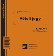 Pátria PATB_VALL_9_V Vételi jegy 50x2 lapos tömb 140x140 mm kép