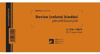 Pátria PATC_318-120_V Deviza (valuta) kiadási pénztárbizonylat 50x3 lapos tömb 203x102 mm kép
