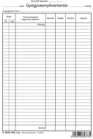 Pátria PATC_3410-194 Gyógyszernyilvántartás szabadlap a/5 álló kép