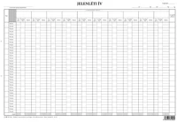 Pátria PATC_60-3 Jelenléti ív 10 fő nyilvántartására 420x297 mm kép