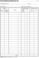 Pátria PATD_MG_6-14 Havi munkaelszámolás szabadlap a/4 fekvő kép