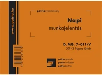 Pátria PATD_MG_7-011_V Napi munkajelentés 50x2 lapos tömb a/6 fekvő kép