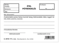 Pátria PÓTRENDELÉS 100 Étel pótrendelés 100 lapos tömb 105x70 mm kép