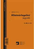 Pátria PPD_MG_4-131 Állatmérlegelési jegy 50 lapos tömb 140x203 mm kép