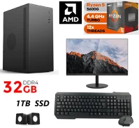 Pcbolt 5600G Komplett pc csomag monitorral amd ryzen 5600g cpu+32gb ddr4+1tb ssd kép