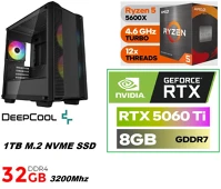 Pcbolt DS76 Gamer pc: amd ryzen5 5600x 6 magos cpu+ nvidia rtx 5060 ti 8gb vga +32gb ddr4 kép