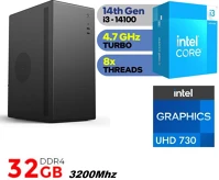 Pcbolt I3 14 office pc: intel core i3  14. generáció cpu+32gb ddr4 ram+500gb  ssd kép