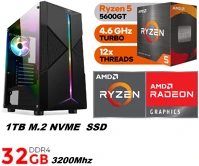 Pcbolt RYZEN5 5600GT 6 Kezdő gamer pc: amd ryzen5 5600gt 6 magos cpu+ 32gb ddr4 ram+1tb ssd kép