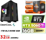 Pcbolt RYZEN5 5600X 6 magos CPU+ NVIDIA RTX 5060 Ti 16GB VGA +32GB DDR4 RAM+1TB SSD kép