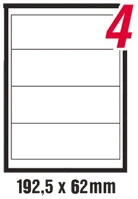 Pd 100 ÍV 400 Etikett címke pd 192.5x62 mm szegéllyel 100 ív 400 db/doboz kép