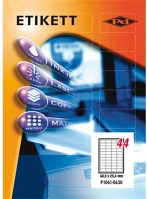 Pd 100 ÍV 4400 Etikett címke pd 48.5x25.4 mm szegéllyel 100 ív 4400 db/doboz kép