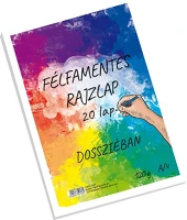 Pd A/4 120 Rajzlap félfamentes  a/4 120 g 20 lap 20 lap/dosszié kép