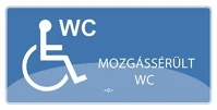 Pd HM11/01 Információs matrica pd 10x20 cm mozgássérült wc kék kép