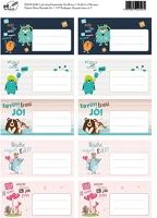 Pd PATP0019-0342 Füzetcímke pd 76x38 mm monsters 10 db/ív 2026 kép