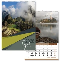 Pd PATP4111-0209 Naptár fali pd tájak 21x30 cm 2026 kép