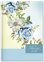Pd PATP4114-1913 Határidőnapló period flowers a/5 napi blue papír 2026 kép