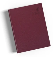 Pd PATP4114-4264 Tárgyalási napló period standard b/5 bordó műbőr kép