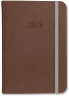 Pd PATP4114-4522 Határidőnapló period velour b/6 heti gumis barna 2026 kép