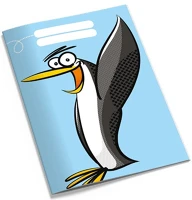 Pd PPP1111-1836 Füzet  kisalakú 21-32 vonalas tengernyi tudás pingvin kép