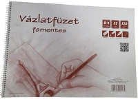 Pd B/4 32 Vázlatfüzet spirálos b/4 32 lapos famentes fekvő kép