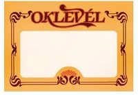 Pd PATP1020-1101 Oklevél pd b/4 fekvő egyoldalas sárga/barna kép