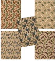 Pd PATP1111-1695 Füzet pd kisalakú 40 lapos kockás eco jungle vegyes kép