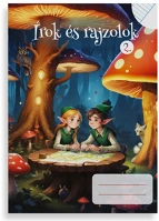 Pd PPP1111-1402 Füzet pd kisalakú írok és rajzolok ii. vonalas-sima 32 lapos kép